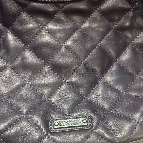 Moschino Purple Leather Tote Bag - Picture 5 of 17